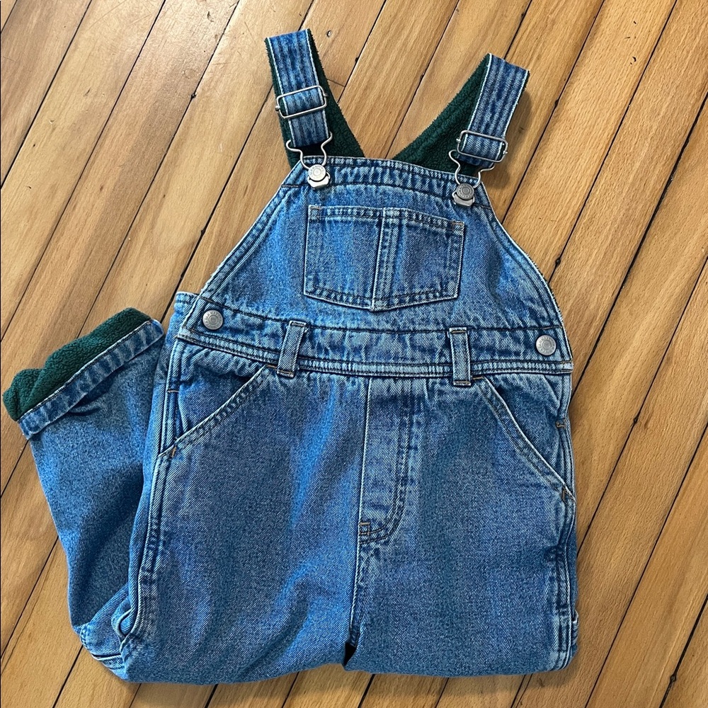 Vintage Old Navy Fleece Lined Denim Overalls — 3T